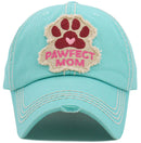 KBV1474 'Pawfect Mom' Washed Vintage Ballcap - MiMi Wholesale