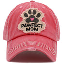 KBV1474 'Pawfect Mom' Washed Vintage Ballcap - MiMi Wholesale
