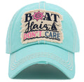 KBV1484 'Boat Hair Don't Care ' Washed Vintage Ballcap - MiMi Wholesale