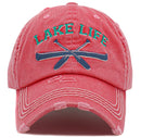 KBV1486 'Lake Life' Washed Vintage Ballcap - MiMi Wholesale