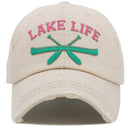 KBV1486 'Lake Life' Washed Vintage Ballcap - MiMi Wholesale