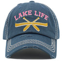 KBV1486 'Lake Life' Washed Vintage Ballcap - MiMi Wholesale
