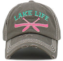 KBV1486 'Lake Life' Washed Vintage Ballcap - MiMi Wholesale