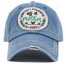 KBV1487 'As a Mother' Washed Vintage Ballcap - MiMi Wholesale