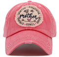 KBV1487 'As a Mother' Washed Vintage Ballcap - MiMi Wholesale