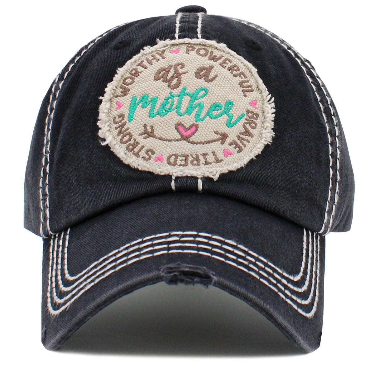 KBV1487 'As a Mother' Washed Vintage Ballcap - MiMi Wholesale