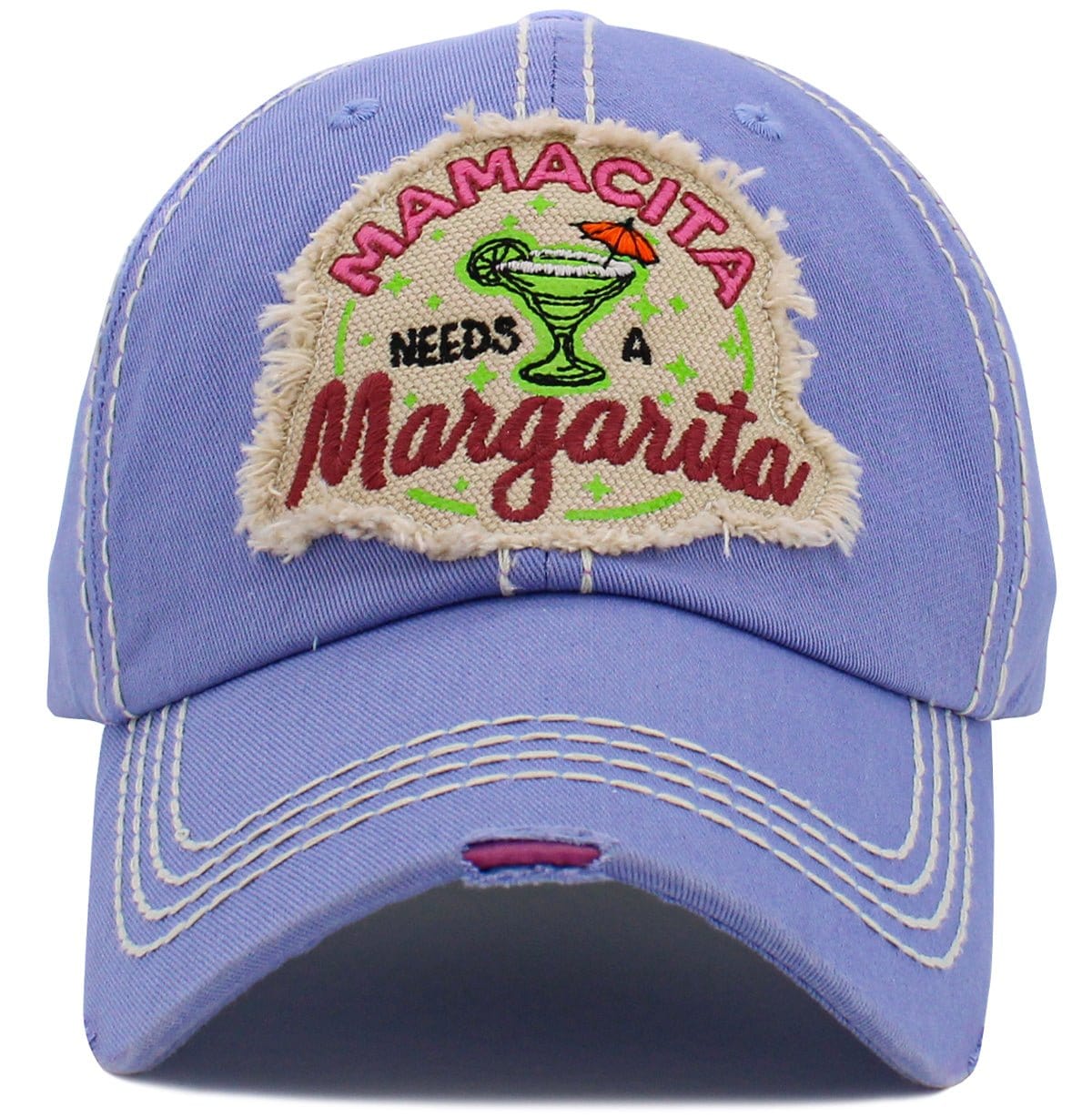 KBV1489 'Mamacita Needs a Margarita' Washed Vintage Ballcap - MiMi Wholesale