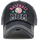 KBV1490 Baseball Mom Washed Vintage Ballcap - MiMi Wholesale