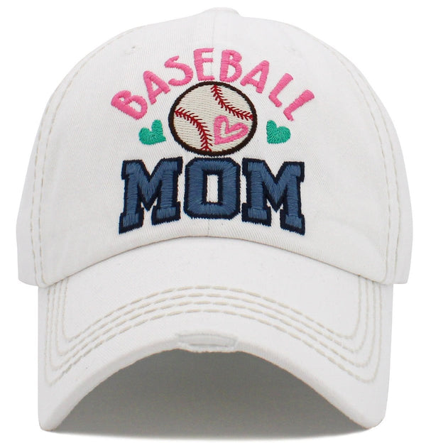 KBV1490 Baseball Mom Washed Vintage Ballcap - MiMi Wholesale
