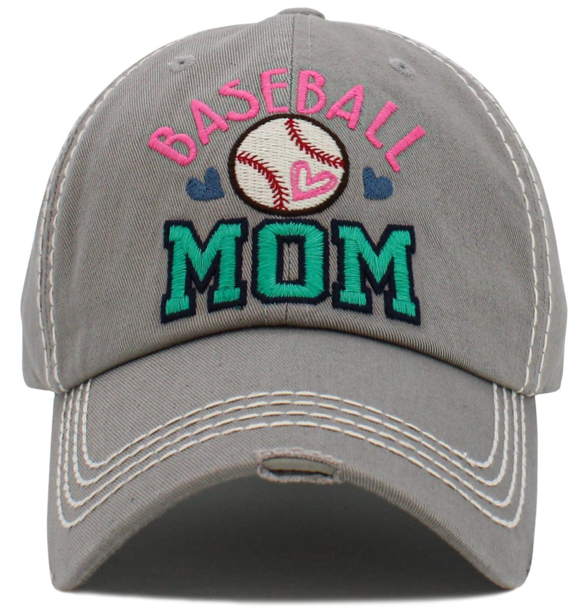 KBV1490 Baseball Mom Washed Vintage Ballcap - MiMi Wholesale