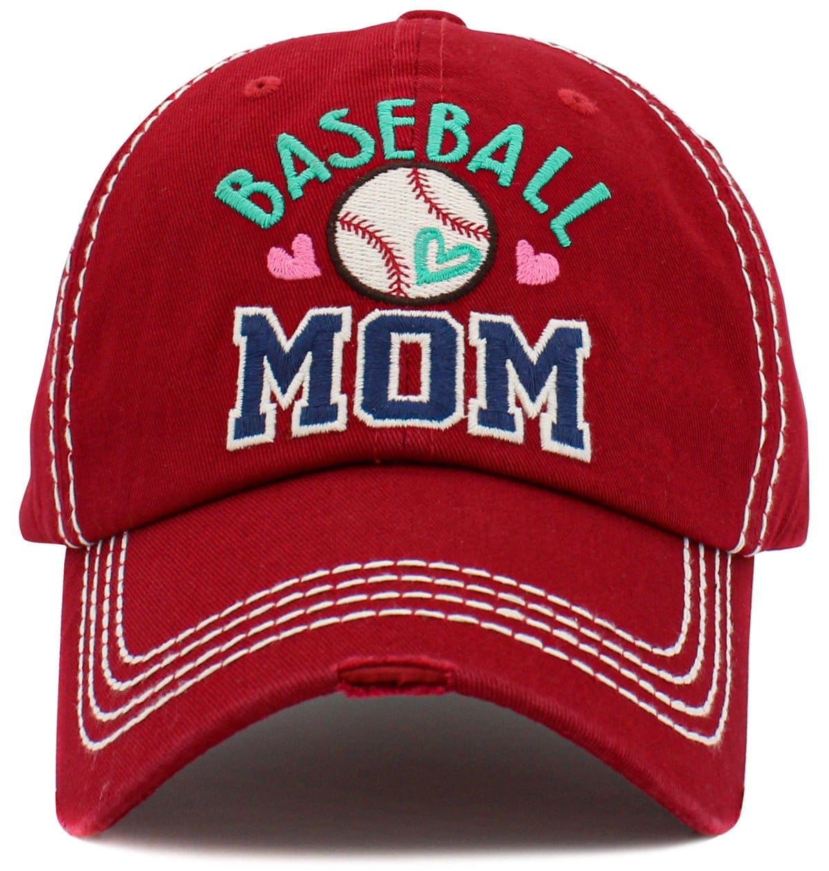 KBV1490 Baseball Mom Washed Vintage Ballcap - MiMi Wholesale
