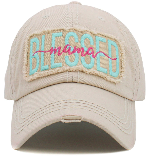 KBV1492 Blessed Mama Washed Vintage Ballcap - MiMi Wholesale