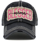 KBV1492 Blessed Mama Washed Vintage Ballcap - MiMi Wholesale