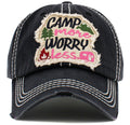 KBV1493 Camp More Worry Less Washed Vintage Ballcap - MiMi Wholesale