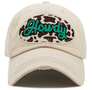 KBV1495 Howdy Washed Vintage Ballcap - MiMi Wholesale