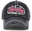 KBV1495 Howdy Washed Vintage Ballcap - MiMi Wholesale
