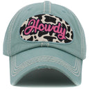 KBV1495 Howdy Washed Vintage Ballcap - MiMi Wholesale