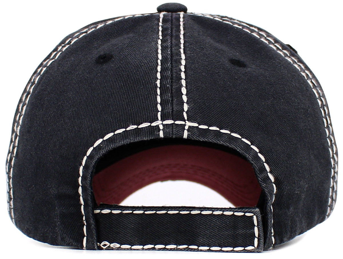KBV1534 Silently Judging Washed Vintage Cap - MiMi Wholesale