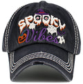 KBV1544 Spooky Vibes Washed Vintage Baseball Cap - MiMi Wholesale