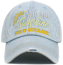 KBV1571 Spread Sunshine Washed Vintage Ballcap - MiMi Wholesale