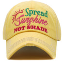 KBV1571 Spread Sunshine Washed Vintage Ballcap - MiMi Wholesale