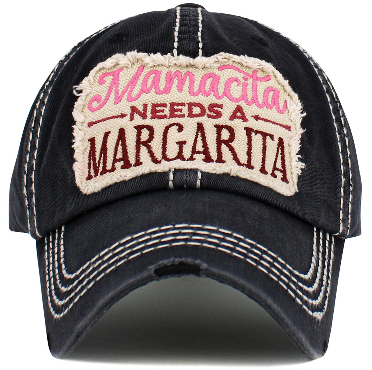 KBV1575 Mamacita Needs A Margarita Washed Vintage Ballcap - MiMi Wholesale