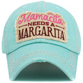 KBV1575 Mamacita Needs A Margarita Washed Vintage Ballcap - MiMi Wholesale