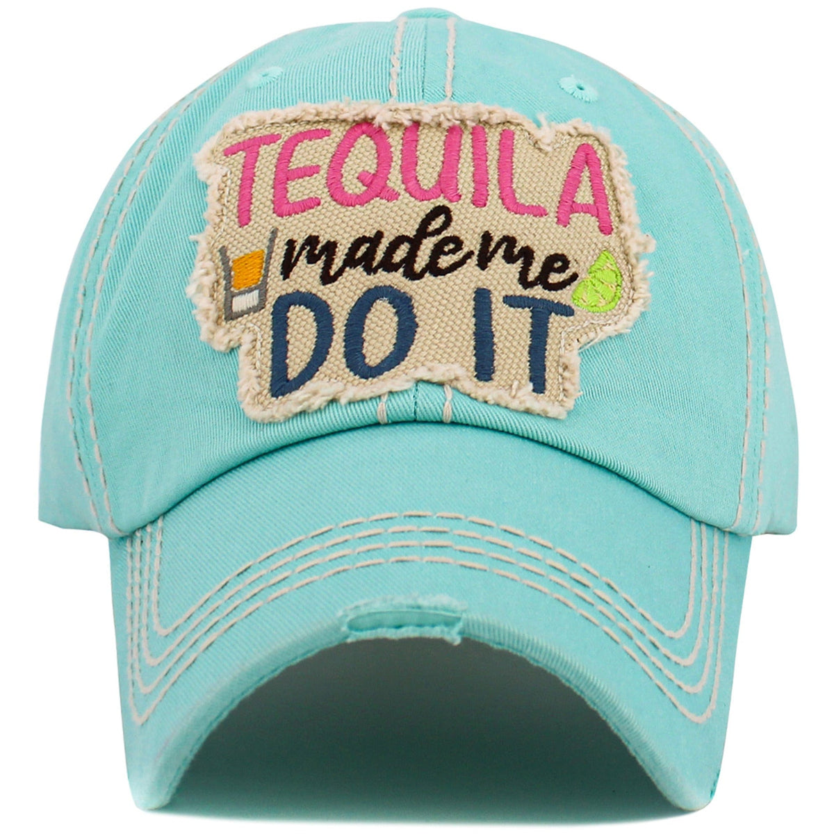 KBV1576 Tequila Made Me Washed Vintage Ballcap - MiMi Wholesale