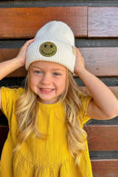 KDHTE0100 KIDS Rhinestone Smiley Beanie - MiMi Wholesale