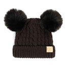KIDS2055S KIDS Cable Knit Pom Beanie - MiMi Wholesale