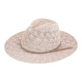 KP013 Horseshoe Lace With Braided Suede Trim Panama Hat - MiMi Wholesale