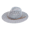KP013 Horseshoe Lace With Braided Suede Trim Panama Hat - MiMi Wholesale