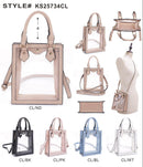KS25734CL Elina Square Clear Crossbody Bag - MiMi Wholesale