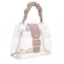 KS25748CL Tammy Clear Mini Satchel With Chain Strap - MiMi Wholesale
