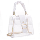 KS25748CL Tammy Clear Mini Satchel With Chain Strap - MiMi Wholesale