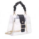 KS25748CL Tammy Clear Mini Satchel With Chain Strap - MiMi Wholesale