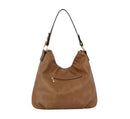 L0308 Zipper Detail 2-in-1 Soft Hobo Shoulder Bag - MiMi Wholesale