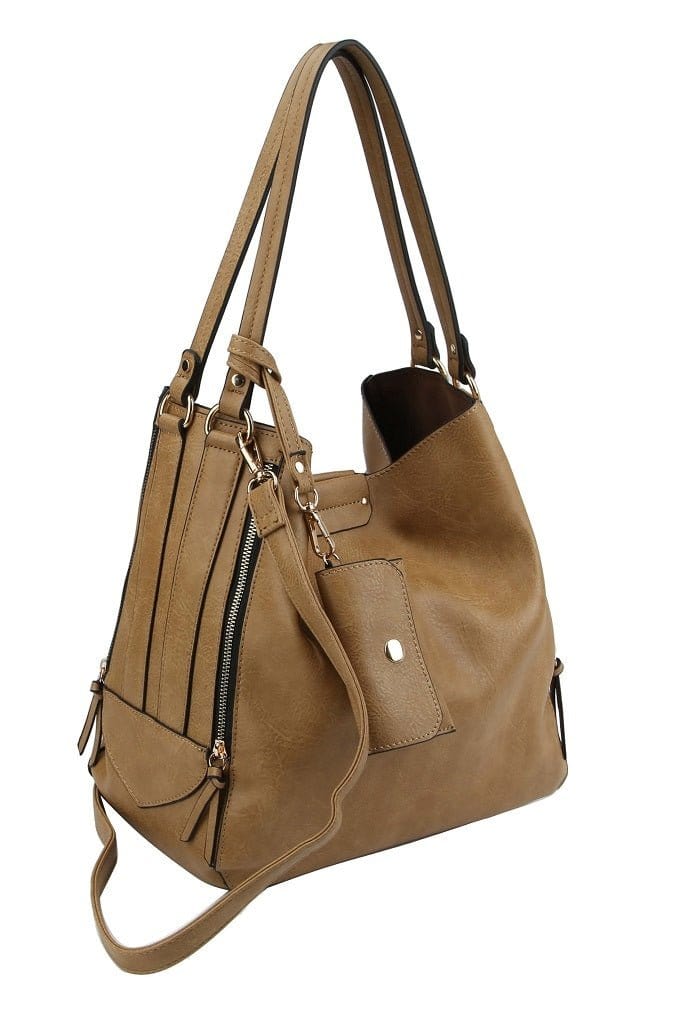 LD144-1 3-in-1 Hobo Shoulder Bag/Crossbody - MiMi Wholesale