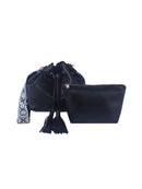 LD150Z 2 in 1 Kayla Tassel Bucket Bag With Guitar Strap - MiMi Wholesale