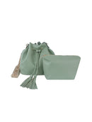 LD150Z 2 in 1 Kayla Tassel Bucket Bag With Guitar Strap - MiMi Wholesale