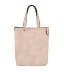 LD153 Smooth Textured Tote Bag With Pattern Strap - MiMi Wholesale