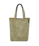 LD153 Smooth Textured Tote Bag With Pattern Strap - MiMi Wholesale