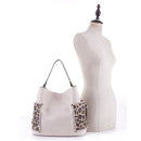 LF5037LT Braided Edge Pockets Leopard Print 3-in-1 Shoulder Bag - MiMi Wholesale