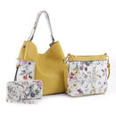 LF5090AT Floral Monogrammable Three-in-One Shoulder Bag/Crossbody/Wallet - MiMi Wholesale