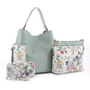 LF5090AT Floral Monogrammable Three-in-One Shoulder Bag/Crossbody/Wallet - MiMi Wholesale