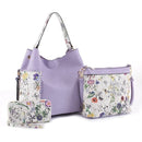 LF5090AT Floral Monogrammable Three-in-One Shoulder Bag/Crossbody/Wallet - MiMi Wholesale