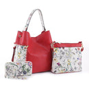 LF5090AT Floral Monogrammable Three-in-One Shoulder Bag/Crossbody/Wallet - MiMi Wholesale