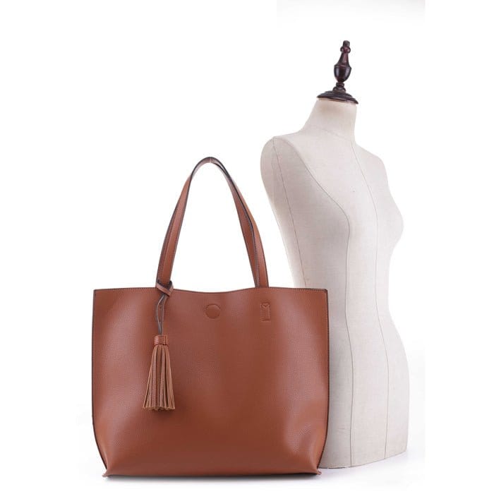 LF5091S Monogrammable Reversible Bag-in-a-Bag w/ Tassel - MiMi Wholesale
