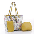 LF5112T Floral Print 3-in-1 Tote/Wristlet/Zipper Wallet - MiMi Wholesale