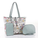 LF5112T Floral Print 3-in-1 Tote/Wristlet/Zipper Wallet - MiMi Wholesale